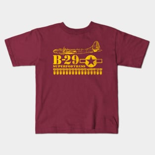 B-29 Superfortress (distressed) Kids T-Shirt